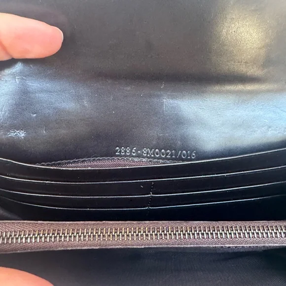 Fendi Vintage Zucca Canvas Baguette Wallet Brown Monogram with COA - Picture 8 of 10